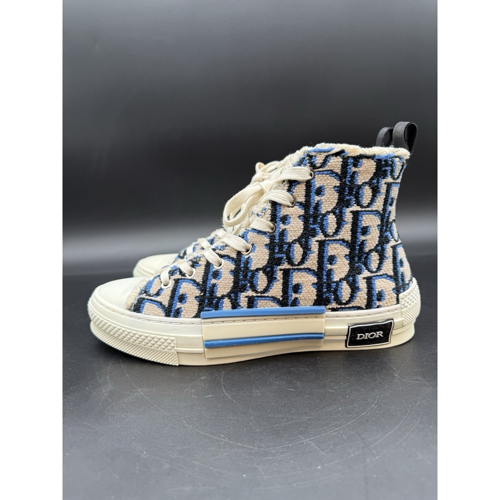 Christian Dior Men's B23 High-Top Sneakers Oblique Tapestry Sz 39 - Picture 5 of 15